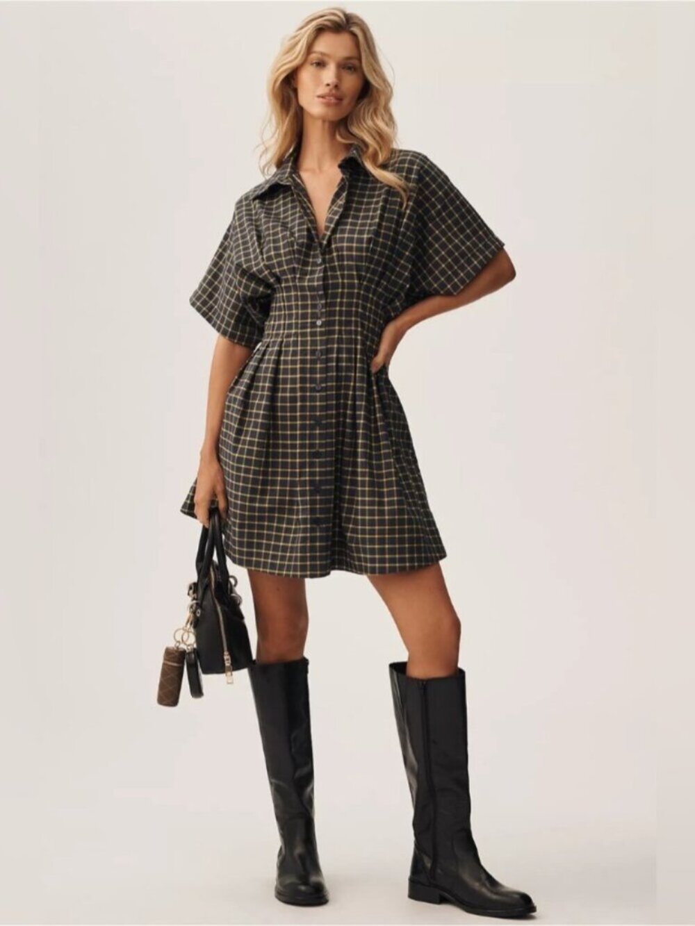 NWT Size SP - Tobie Mini Shirtdress by Exquise w Pockets Cotton Blend (US$ 178)